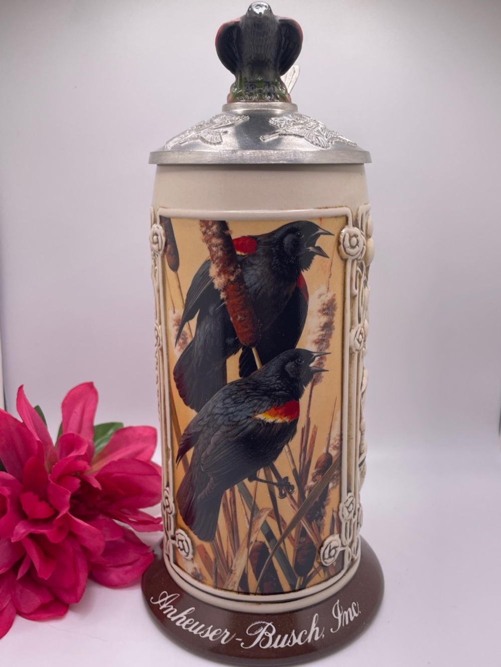 2002 Anheuser-Busch American Song Bird Series “Red-Winged Blackbirds” Stein